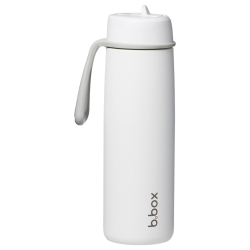 B.BOX Nerezová termolahev s brčkem 690 ml - white out