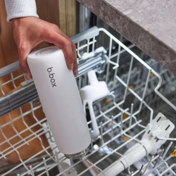 B.BOX Nerezová termolahev s brčkem 690 ml - white out