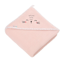 Akuku osuška s kapucí st.růžová