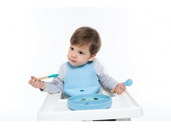 Talíř Minikoioi dělený silikonový s přísavkou