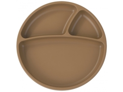 Talíř Minikoioi dělený silikonový s přísavkou