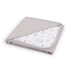 CEBA BABY Deka dětská 90x100 světle šedá + Ptačí svět