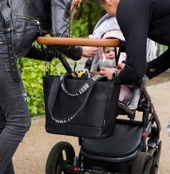 BabyOno Stylová taška ke kočárku Best time ever - černá