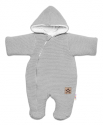 Zimní pletená kombinéza šedá- vel.86