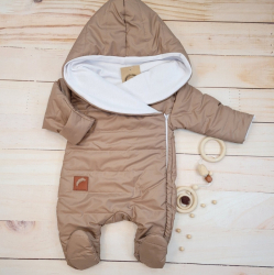 Zimní prošívaná kombinéza s bavlněnou podšívkou, Z&Z - hnědá, vel. 74