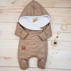 Zimní prošívaná kombinéza s bavlněnou podšívkou, Z&Z - hnědá, vel. 74