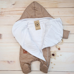 Zimní prošívaná kombinéza s bavlněnou podšívkou, Z&Z - hnědá, vel. 74