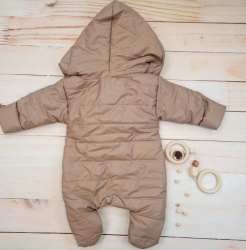 Zimní prošívaná kombinéza s bavlněnou podšívkou, Z&Z - hnědá, vel. 74