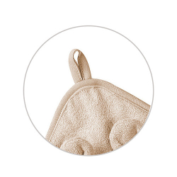 Bambusová dětská osuška s kapucí béžová