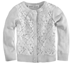 svetr dívčí, Minoti, GARDEN 3, bílá 92/98