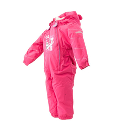 Overal zimní s kožíškem Pidilidi růžový zajíc