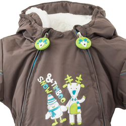 Overal zimní s kožíškem Pidilidi hnědý