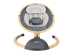 KikkaBoo Houpací lehátko elektrické Ashlee Dark Grey
