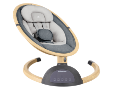 KikkaBoo Houpací lehátko elektrické Ashlee Dark Grey