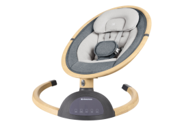 KikkaBoo Houpací lehátko elektrické Ashlee Dark Grey