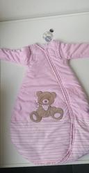 Jacky spací vak s rukávy růžový medvěd