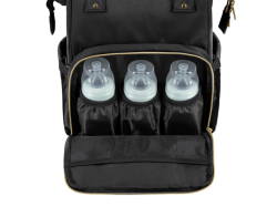 KikkaBoo Přebalovací batoh Siena Black & Gold