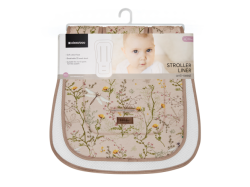KikkaBoo Sedací podložka do kočárku Secret Garden Beige