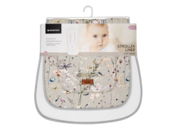 KikkaBoo Sedací podložka do kočárku Dreamy Fields Grey