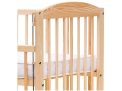 Dětská postýlka se stahovacím bokem - Scarlett KACPER (borovice) - přírodní 120 x 60 cm