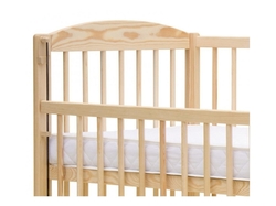 Dětská postýlka se stahovacím bokem - Scarlett KACPER (borovice) - přírodní 120 x 60 cm