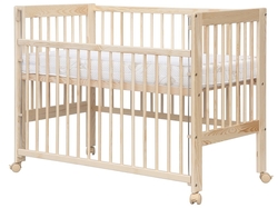 Dětská postýlka se stahovacím bokem - Scarlett KAMILA ECO (borovice) - 120 x 60 cm