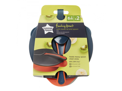 TOMMEE TIPPEE MISKY PRO SNADNÉ NABÍRÁNÍ 2 KS, S VÍČKEM A LŽIČKOU