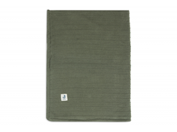 Jollein Deka pletená / samet 75x100 cm Pure Knit Leaf Green