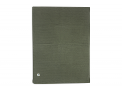 Jollein Deka pletená / samet 75x100 cm Pure Knit Leaf Green
