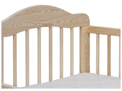 Dětská postýlka se stahovacím bokem - Scarlett ALEK ECO (borovice) - přírodní 120 x 60 cm