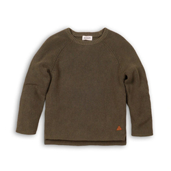 Svetr chlapecký, Minoti, BRO 6, khaki - 9-12 m