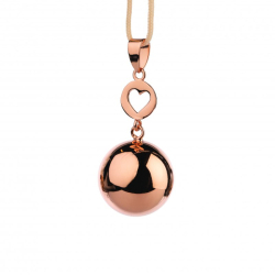 Bola těhotenská rolnička FANTASY Rose gold heart