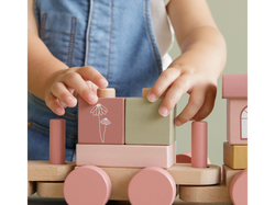 Little Dutch Vláček dřevěný Pink Flowers
