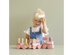 Little Dutch Vláček dřevěný Pink Flowers