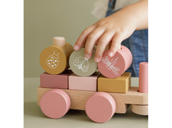 Little Dutch Vláček dřevěný Pink Flowers