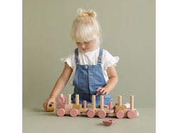 Little Dutch Vláček dřevěný Pink Flowers