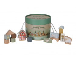 Little Dutch Kostky dřevěné 50 ks v tubě Farma