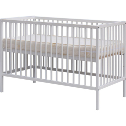 Dětská postýlka Glera (buk) - bílá 120 x 60 cm