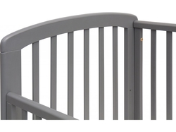 Postýlka se stahovacím bokem Scarlett Dona - šedá 120 x 60 cm