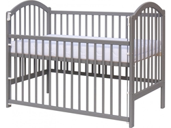 Dětská postýlka se stahovacím bokem - Scarlett Alenka (borovice) - šedá 120 x 60 cm