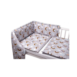 Povlečení do postýlky Ježek a Duha šedé