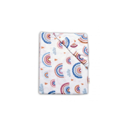 Povlečení do postýlky Duha, pastelová/bílá