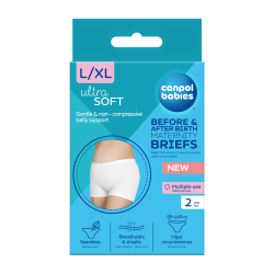 Canpol babies Těhotenské a poporodní kalhotky 2v1 L/XL 2ks