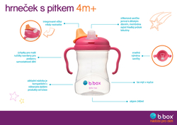 B.box HRNEČEK S PÍTKEM 4M+ 240ml