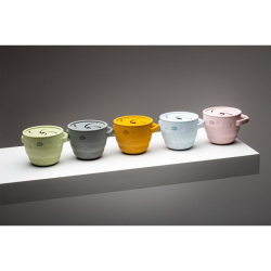 Skládací silikonový HRNEK na svačinku - okrový