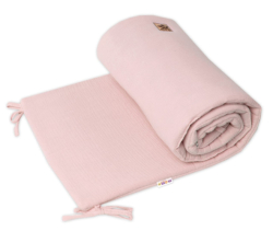 Mušelínový mantinel 160x33 cm, pudrově růžový