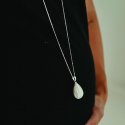 Těhotenská rolnička DROP SHAPE Silver