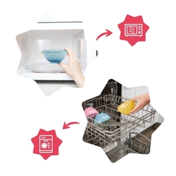 Badabulle sada misek s přísavkou Fun Colors