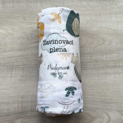 osuška/zavinovací plena prem 120x120 cm potisk africká zvířátka