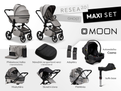 MOON Resea 2.0 Maxi set - GHOST + dárek kočárek Zoe